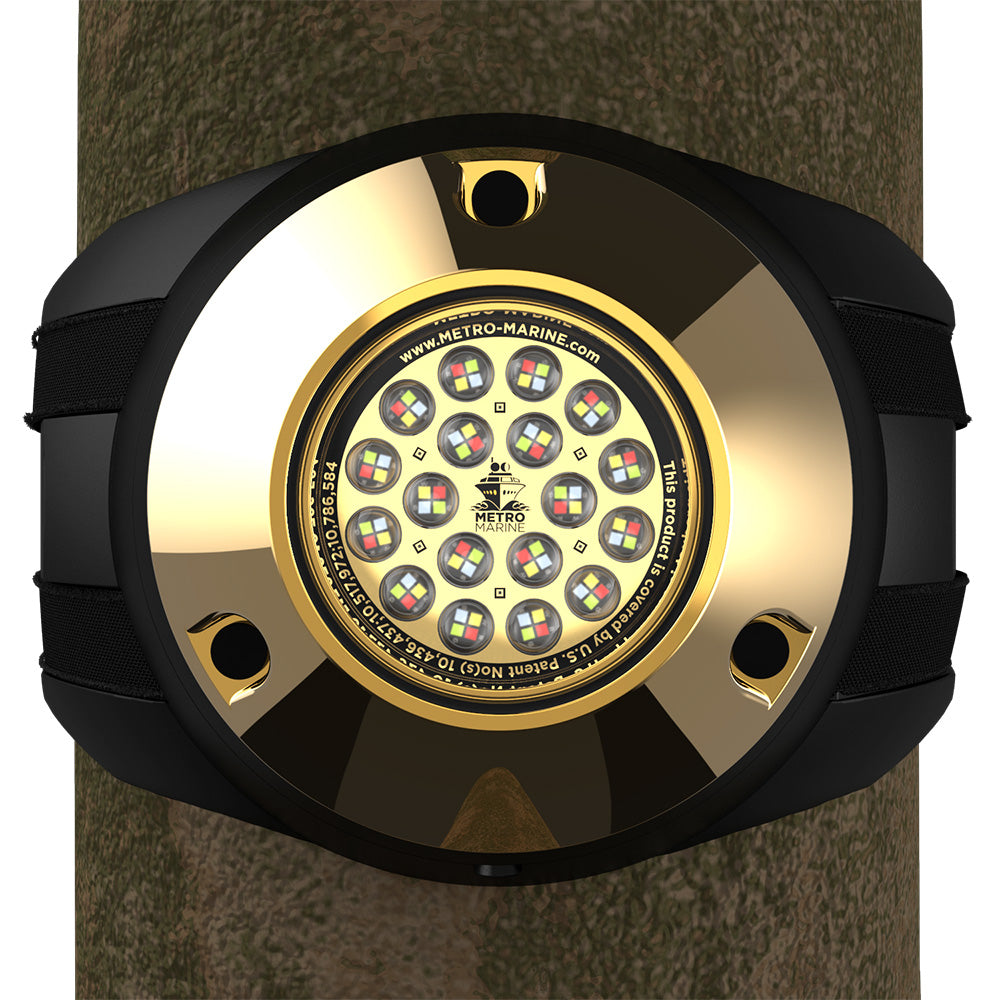 Metro Marine HighOutput Piling Mount Underwater Light wIntelligent Full Spectrum LEDs  RGBW 90 Beam FPMR1FS90
