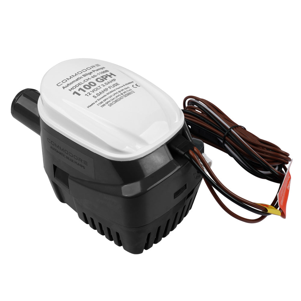 Commodore 1100 GPH 60 Series Automatic Bilge Pump  12V CM601100B