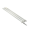 Lees 185 Bright Silver Pole wBlack Spike Step Tube 15 MX8718CR