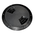 SeaDog Textured Quarter Turn Deck Plate  Black  6 3361671