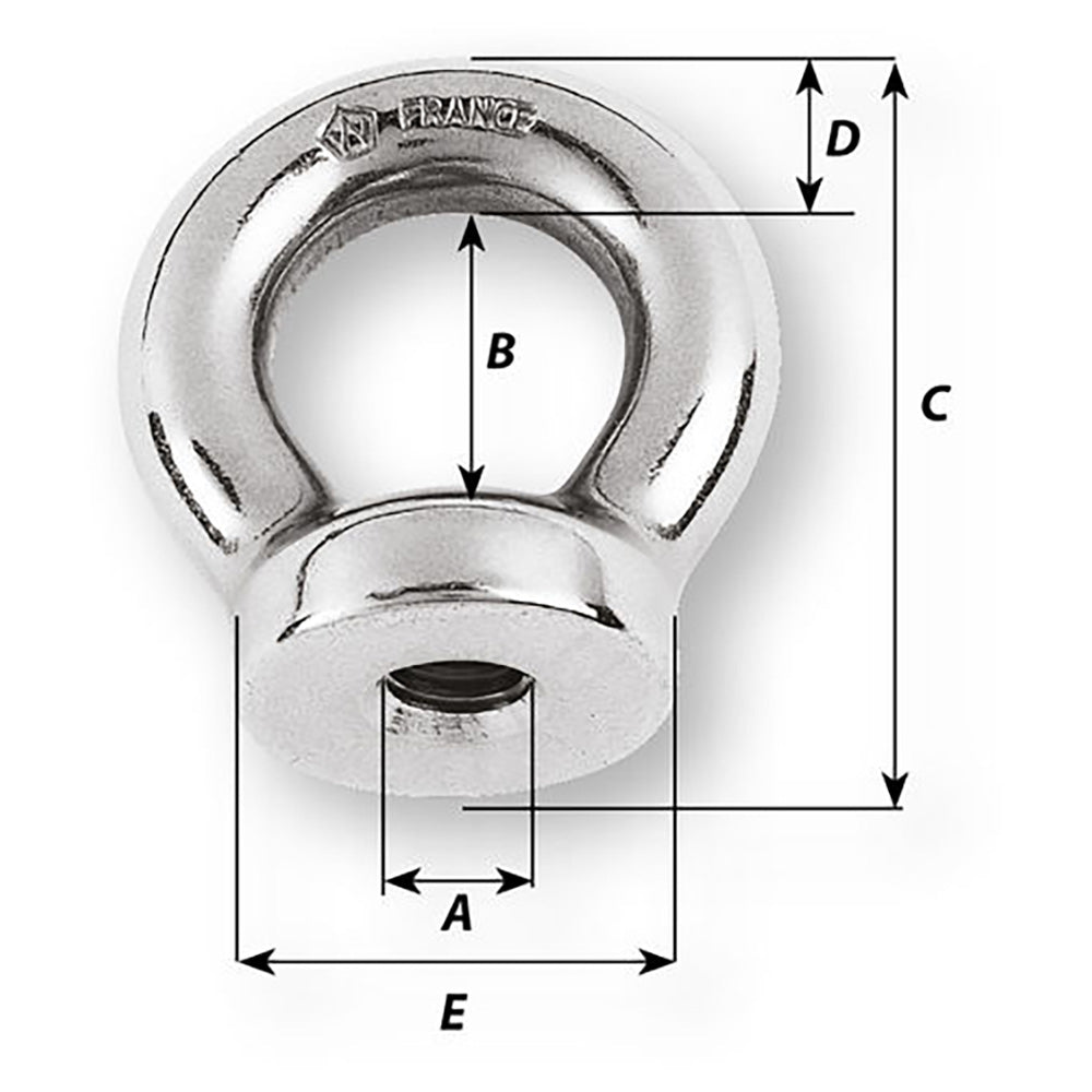 Wichard 12mm Eye Nut  Thread M16 x 200mm 6368W