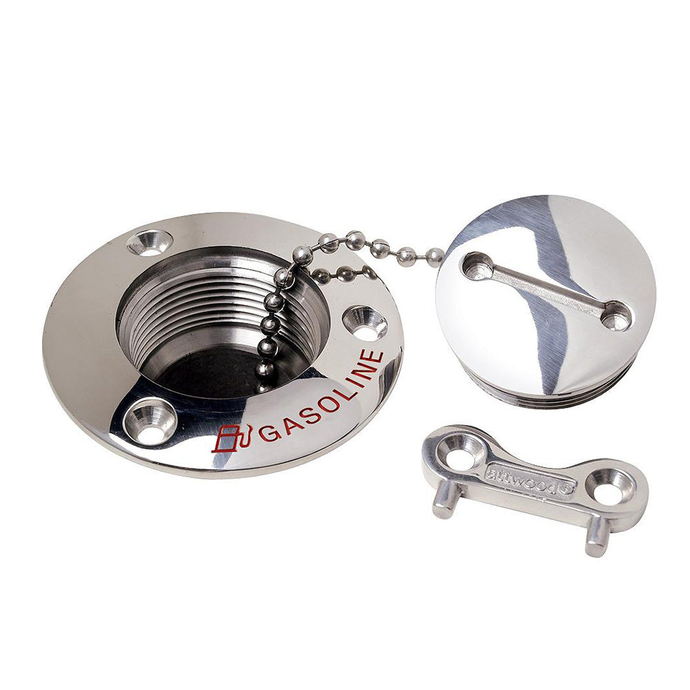 Attwood Gasoline Deck Fill  112 Stainless Steel Alloy 664065